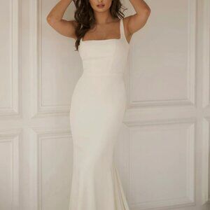 Martina Liana Column Wedding Gown Size 10